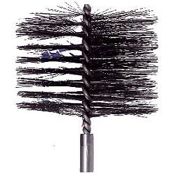 -Brosse ronde en fil acier 90mm M10 Longueur 100mm- Piece chaudiere -