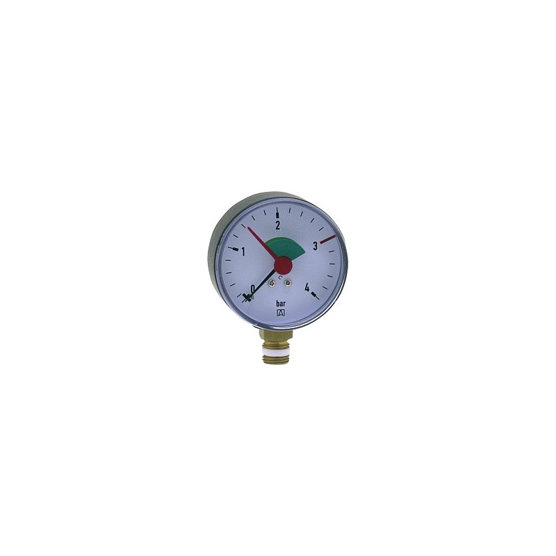 Mano. chauffage 63 mm Ø 1/4, radial  DN8