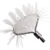 Brosse murale arrière en nylon - 80 mm de diamètre, M10, 150 mm de longueur