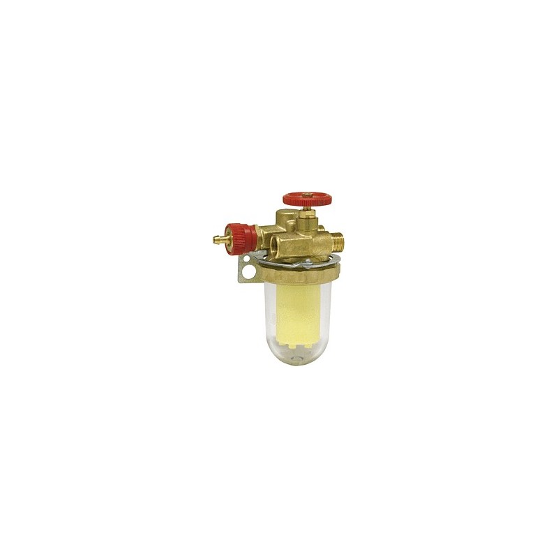 Filtre fioul alimentation retour Côté réservoir : 3/8"FF - Côté brûleur 3/8" FM