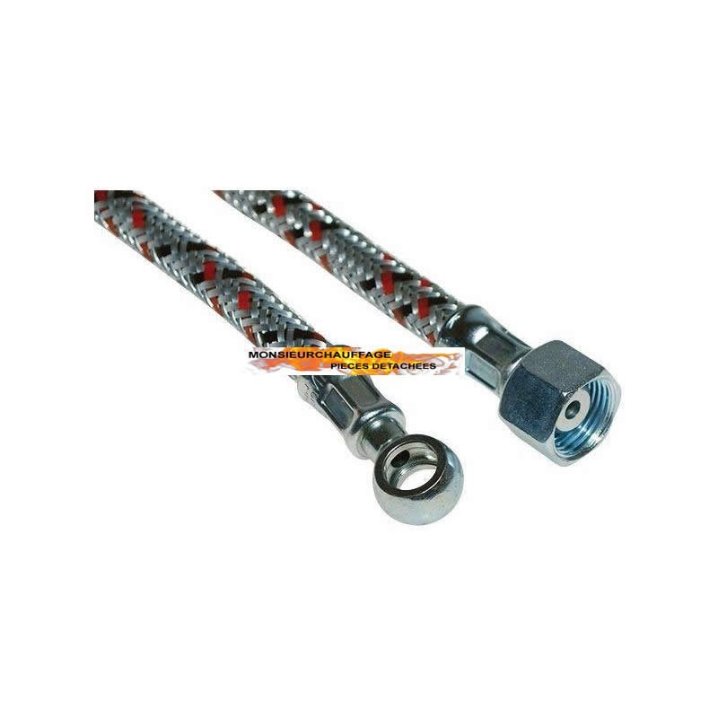 Flexible ¼" bague x 3/8" écrou raccord x 1200 mm