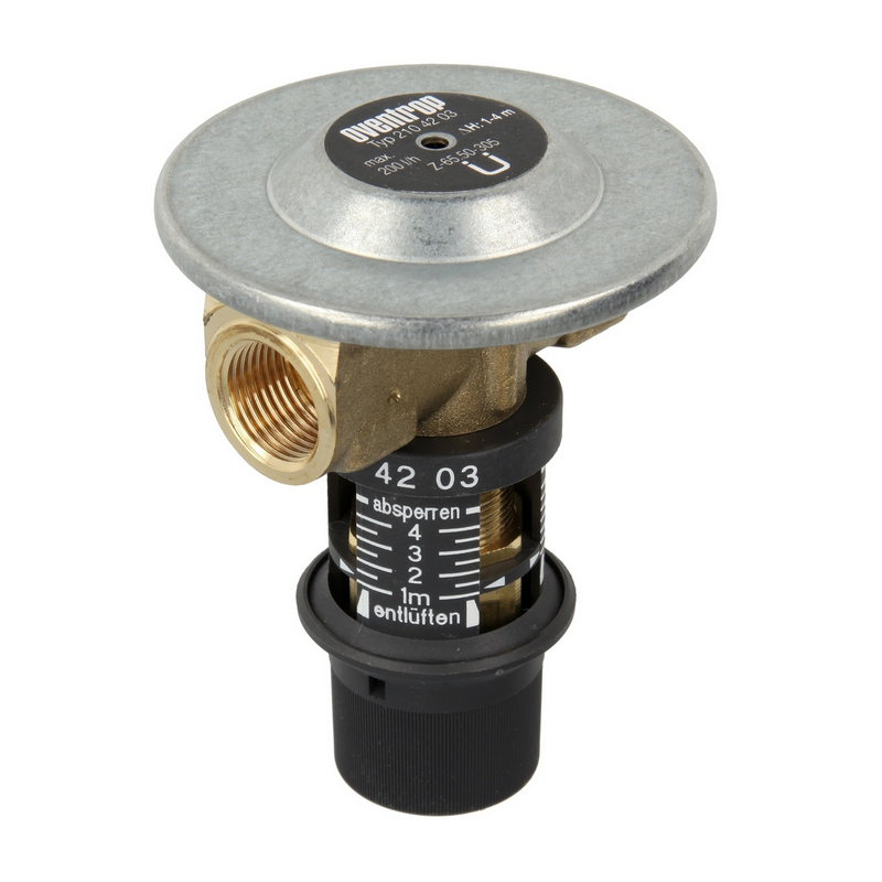 Vanne anti-siphon à membrane Oventrop hauteur de protection règlable, FF 3/8"