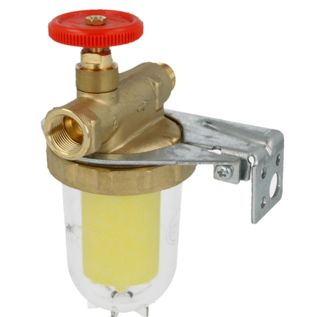 Filtre fioul  avec robinet d'arrêt Cartouche Siku Entrée FF 3/8" - Sortie FM 3/8"