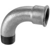 Coude long - acier galva 90° coude long 3/4" FF/FM