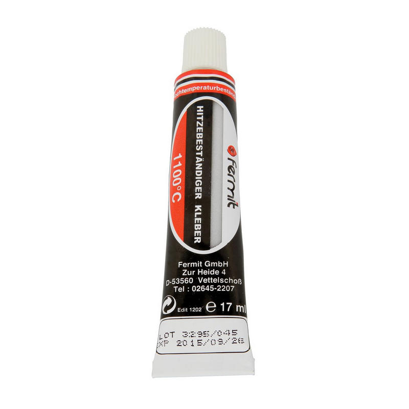 Colle réfractaire/tresse d'étanchéité Fermit HT1100, tube 17 ml, noir