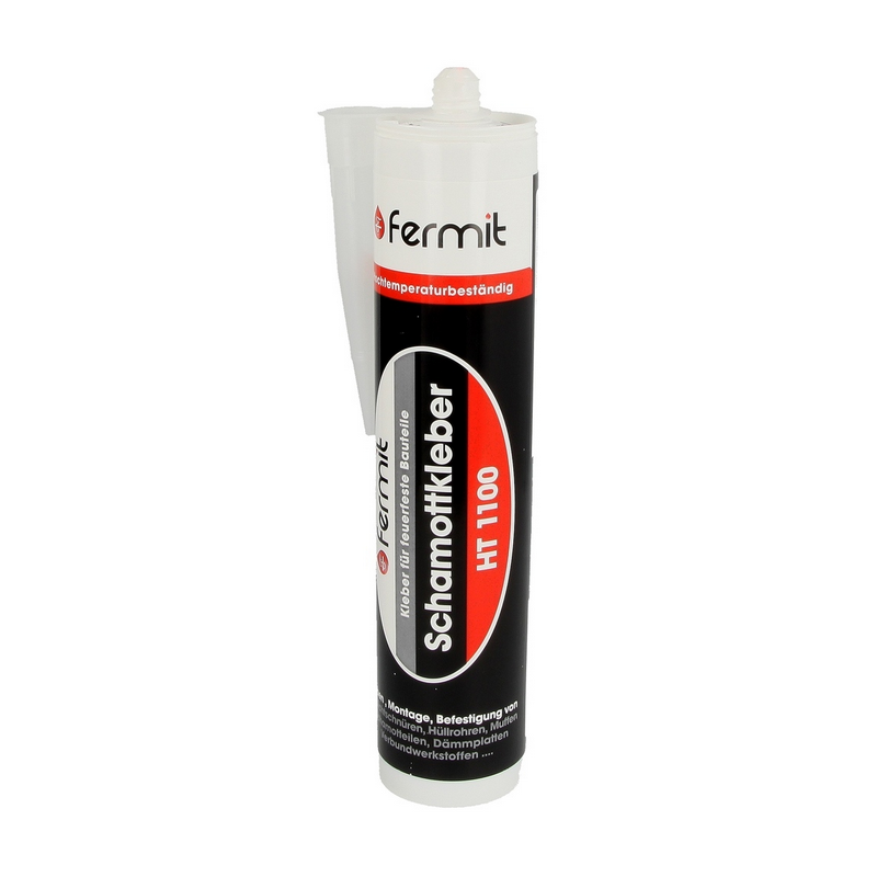 Colle réfractaire/tresse d'étanchéité Fermit, HT1100, cartouche 310 ml, beige