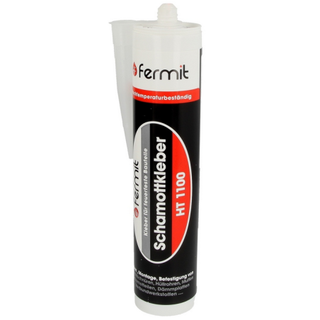 Colle réfractaire/tresse d'étanchéité Fermit, HT1100, cartouche 310 ml, beige