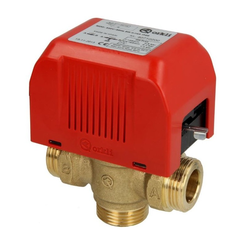   Vanne 3 voies motorisée 3/4" FM-FM sans interrupteur de fin de course 220 V