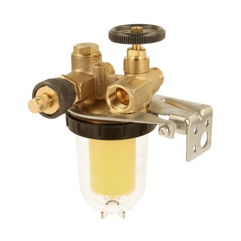 Oventrop Filtre fioul monotube avec système de retour+ ½", Oilpur, Siku,vanne d'arrêt