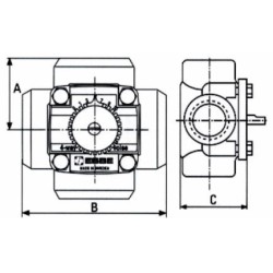 Vanne 4 voies WIPEX - FF C32  1 1/4 -33X42