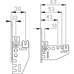 Console murale fixation univer. support d´écartement pour radia. avec colliers