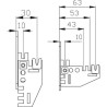 Console murale fixation univer. support d´écartement pour radia. avec colliers