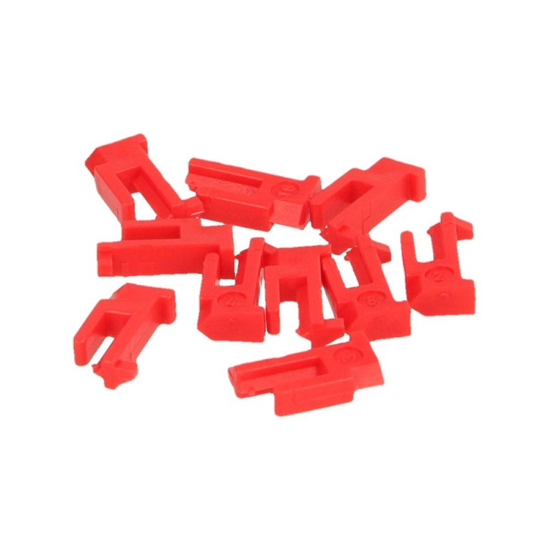Taquet rouge 10 pièces EU, TA, TFQ, TRQ, TRZ