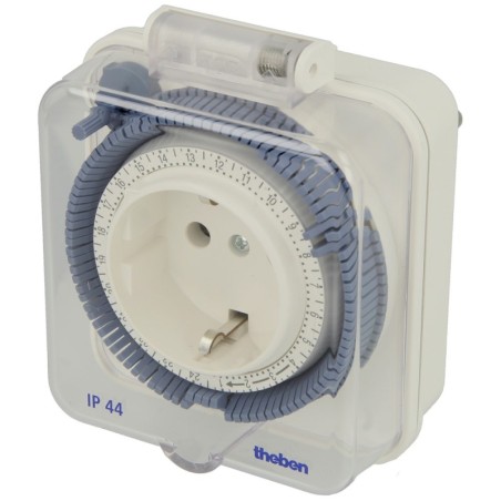 Theben Timer 26 IP44 - 24 h horloge analogique avec couvercle