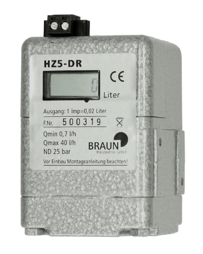 Compteur fioul HZ5-DR, Braun avec contact REED