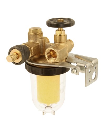 Filtre fioul alimentation retour Côté réservoir : 3/8"FF - Côté brûleur 3/8" FM