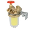 Oventrop Filtre fioul bitube Oilpur, Siku 3/8'' FF des deux côtés, vanne d'arrêt